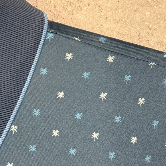 Bonobos Men's Short Sleeve Palm Geo Print Performance Polo Shirt - NAVY XXL - Picture 6 of 8